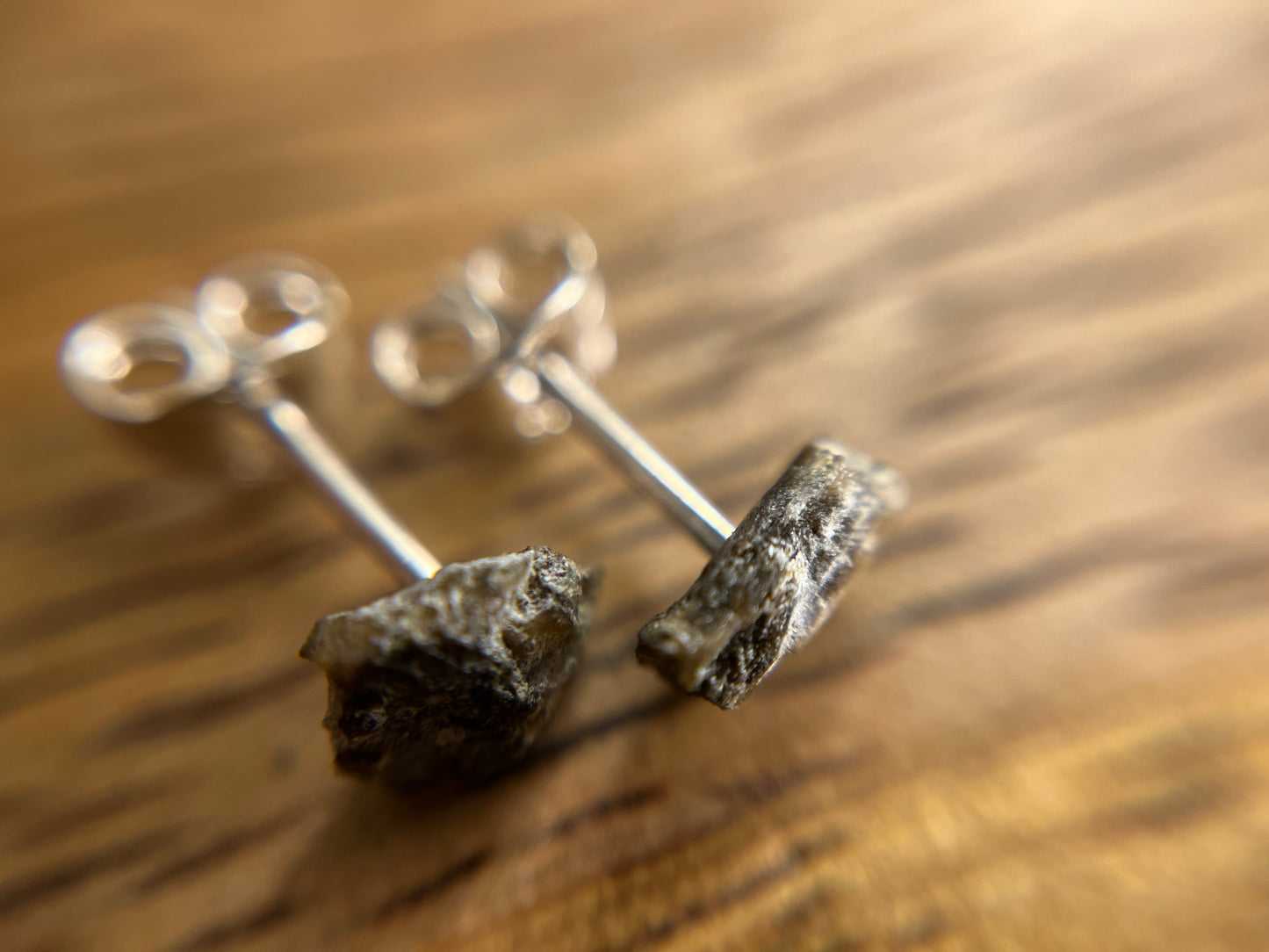 925 Silver Bronzite Stud Earrings, Raw Bronzite Earrings, Natural Crystal Earrings, Dainty Bronzite Gemstone Studs