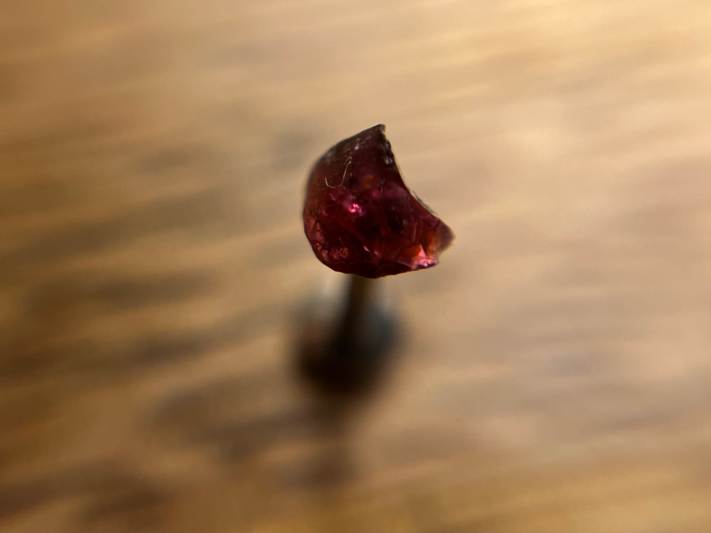 Garnet Labret 1.2mm, Red Garnet 16g Nose Stud, 8mm Internally Threaded Surgical Steel Lip Bar, 3mm Raw Natural Crystal Body Jewellery